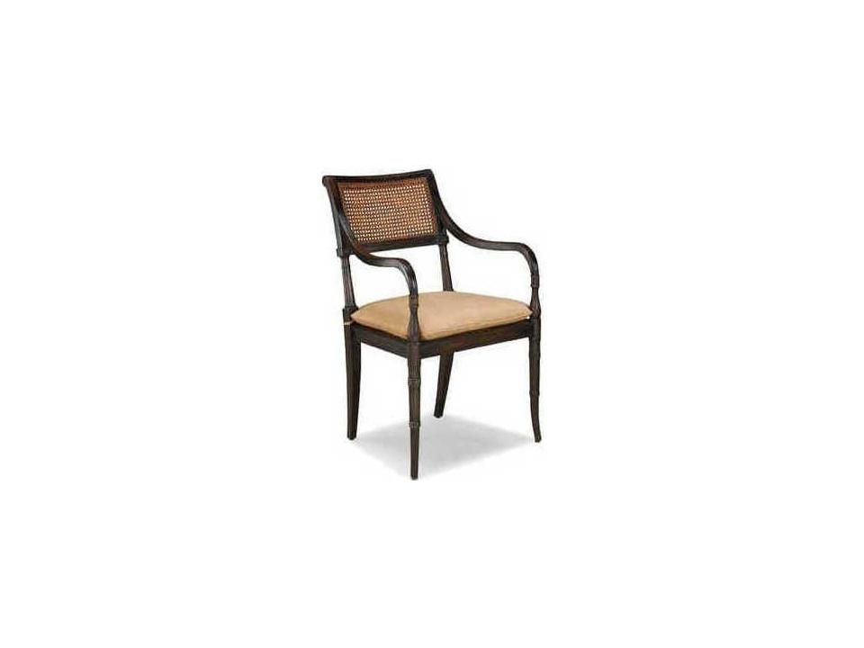 Regency Brown Upholstered Arm Dining Chair