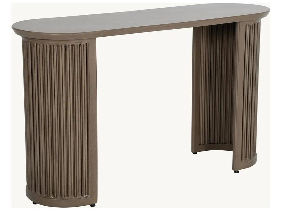 Samara 54-Inch Oval Aluminum Console Table