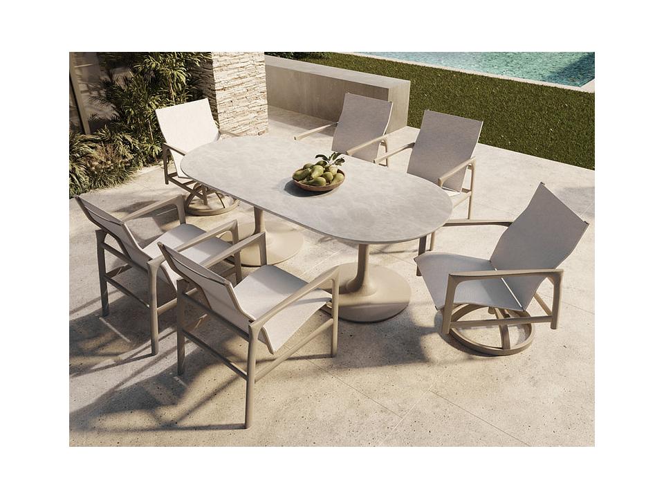 Berkeley Sling Aluminum Outdoor Dining Set
