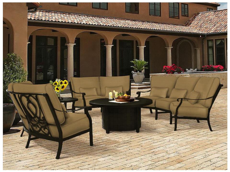 Madrid Deep Seating Cast Aluminum Outdoor Patio Lounge Set