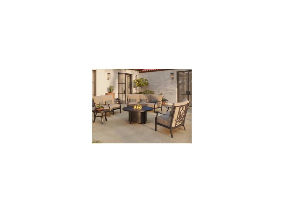 Madrid Deep Seating Cast Aluminum Outdoor Patio Lounge Set