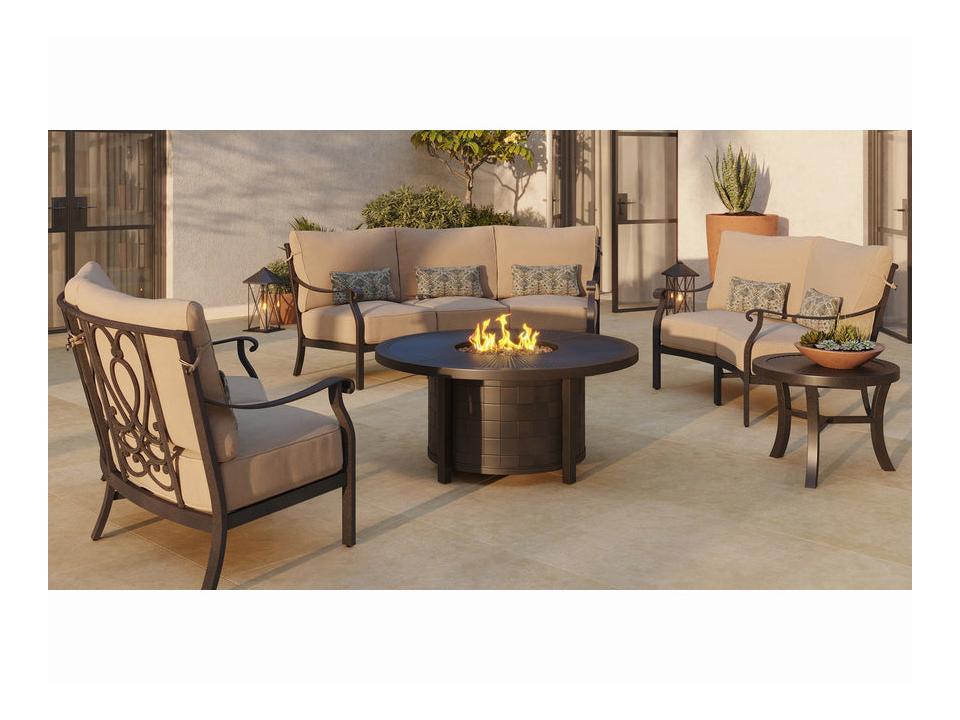 Madrid Deep Seating Cast Aluminum Outdoor Lounge Set