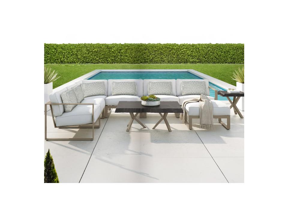 Park Place Sectional Cast Aluminum Patio Lounge Set