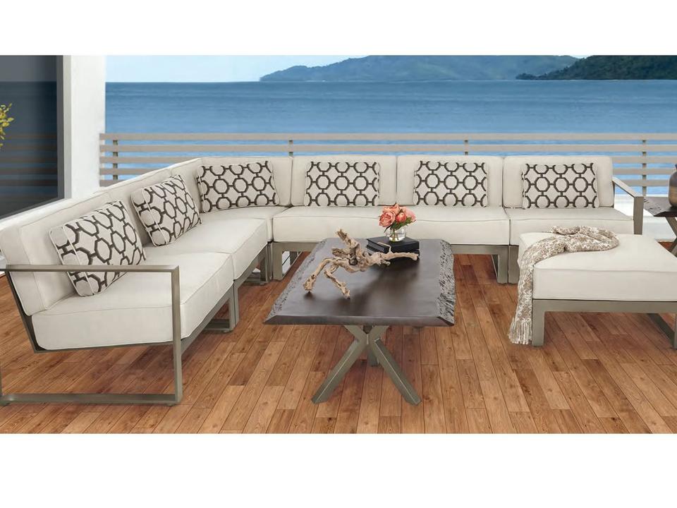 Park Place Cast Aluminum Sectional Set