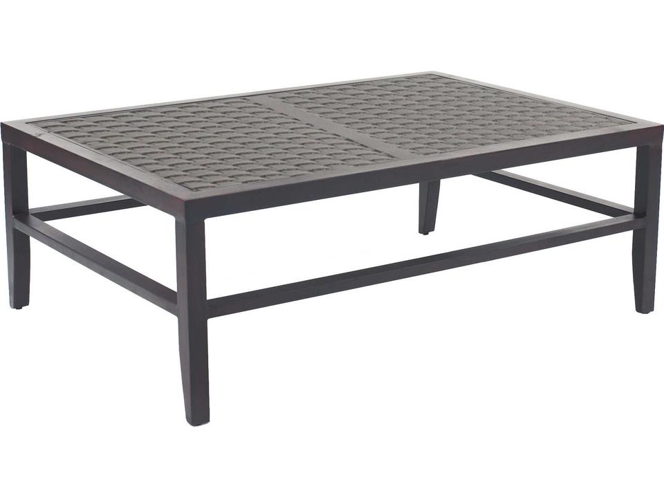 Classical 48 x 32 Inch Rectangular Cast Aluminum Coffee Table
