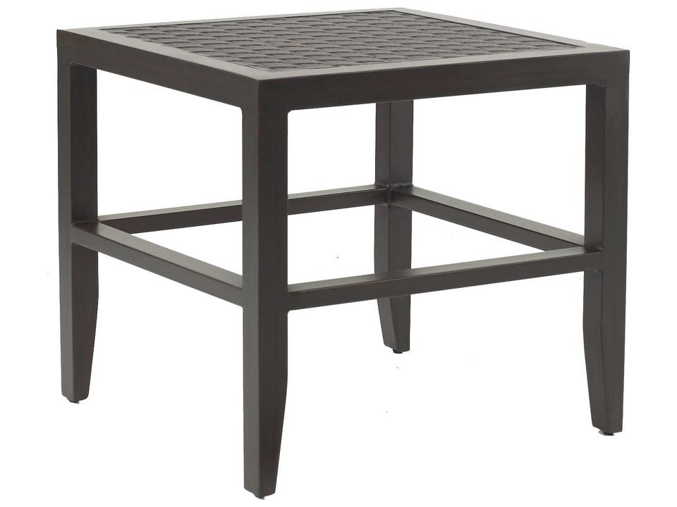 Classical 20-Inch Square Cast Aluminum Side Table