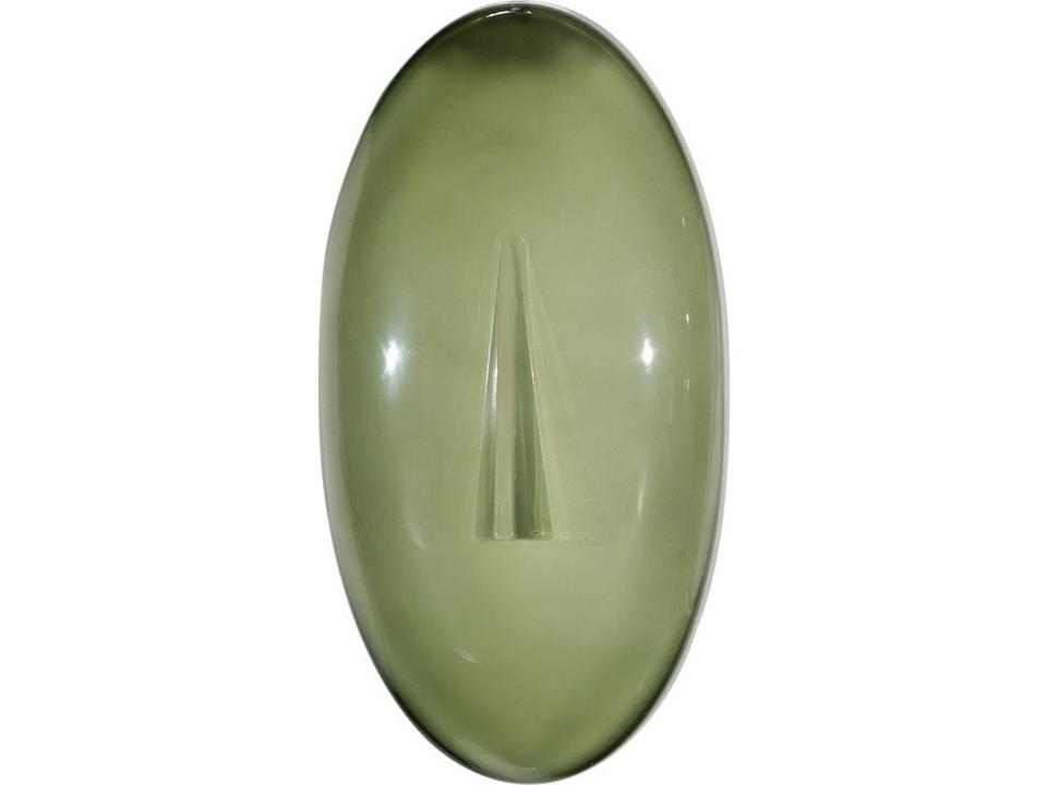 Cycladic Oval Glass Wall Art in Green
