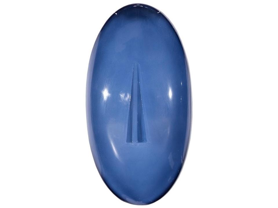 Cycladic Blue Oval Glass Wall Art Sculpture