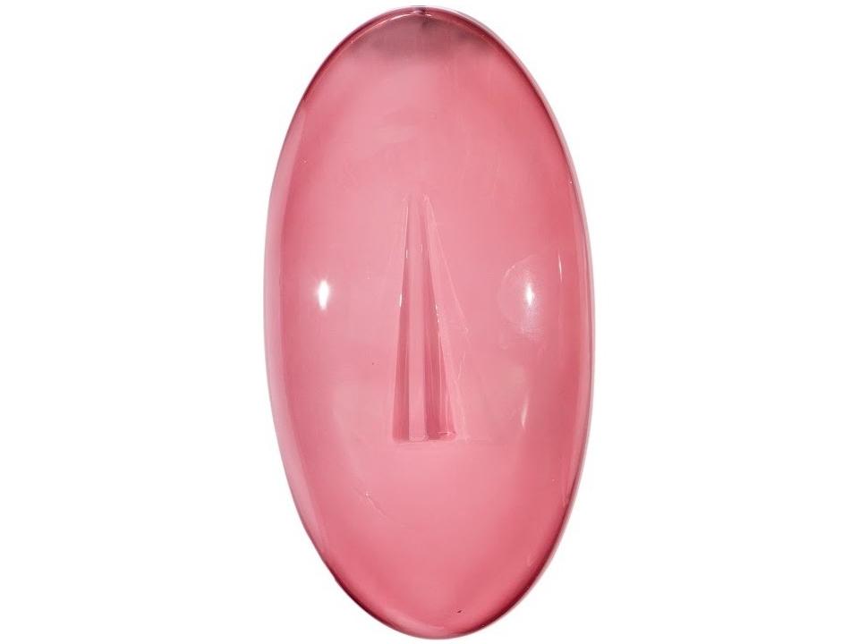 Cycladic Pink Oval Glass Wall Art Modern Design