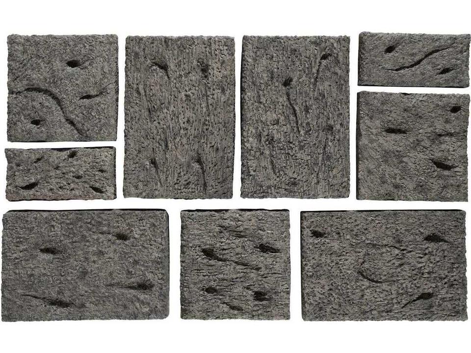 Etched Rock Puzzle Wall Tiles Set of 9