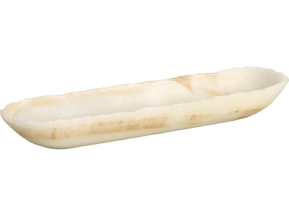 Elements Onyx Canoe Decorative Bowl in Natural Stone
