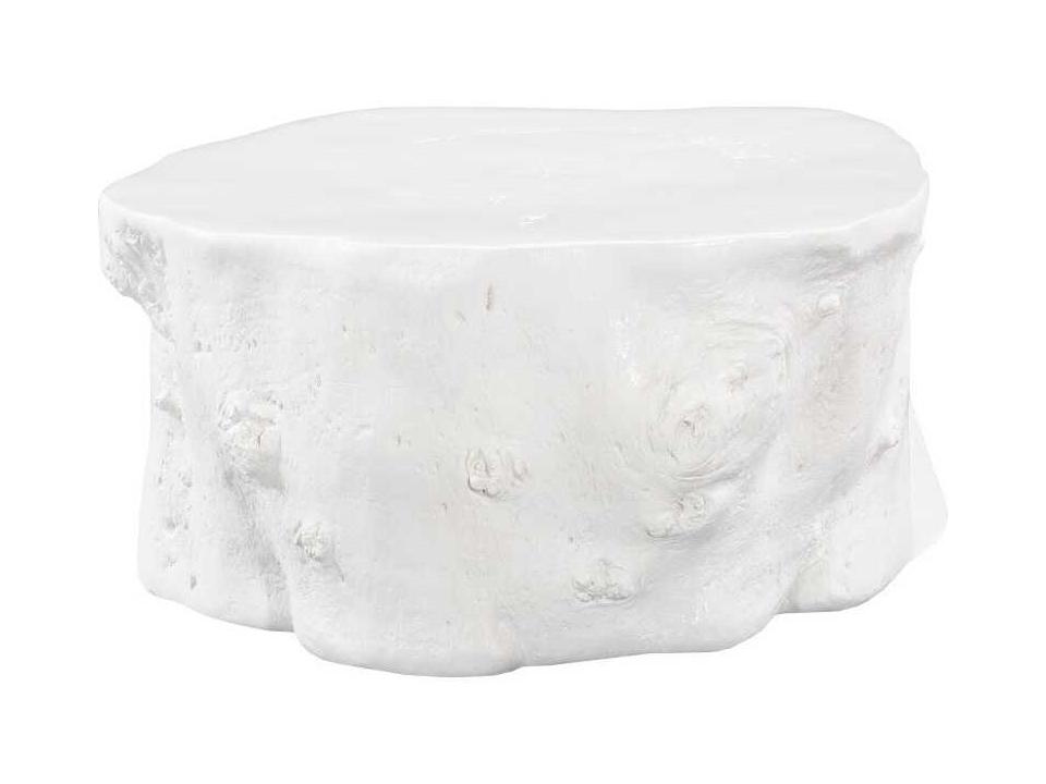 Log Coffee Table in White Gel Coat