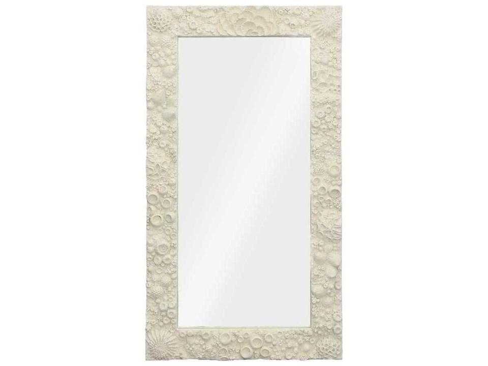 Reef Off White Rectangular Floor Mirror