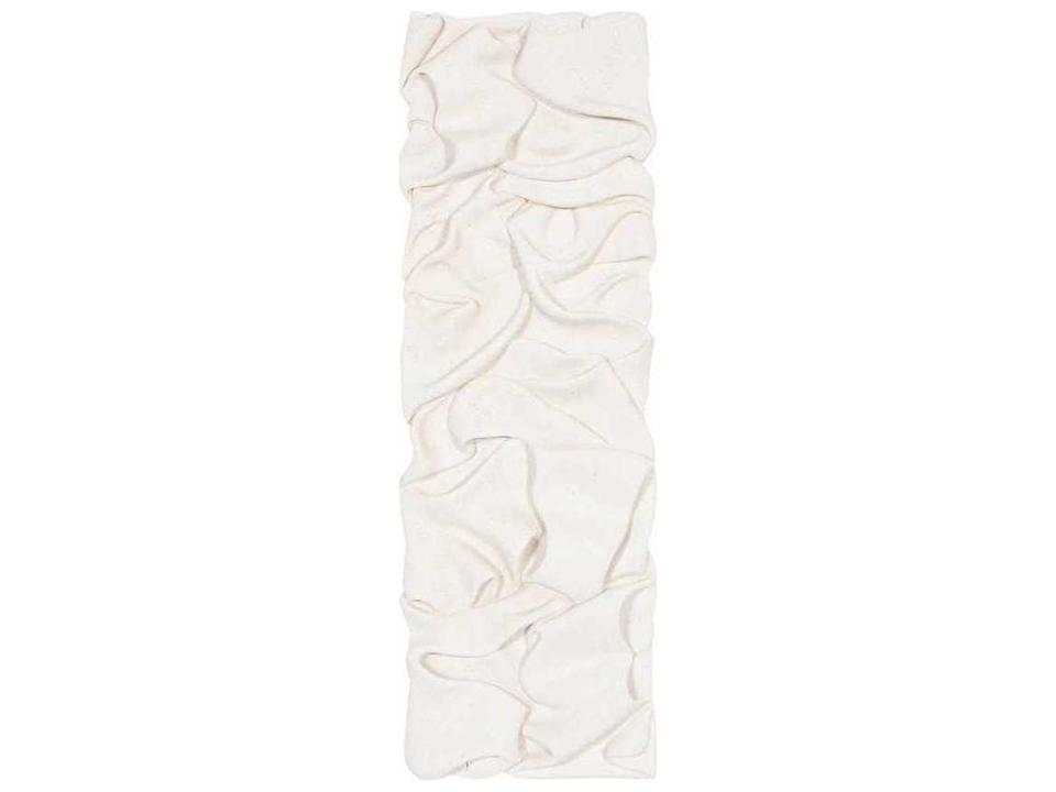 Drape Wall Art White Stone Sculptural