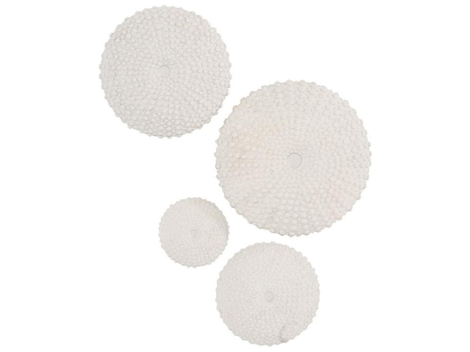 Sea Urchin Wall Art Set of 4 in Off White Resin