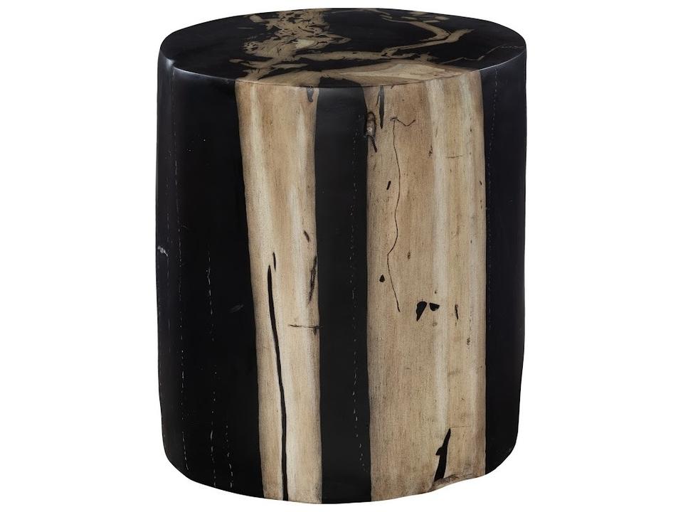 Cast Petrified Wood Stool in Composite Resin