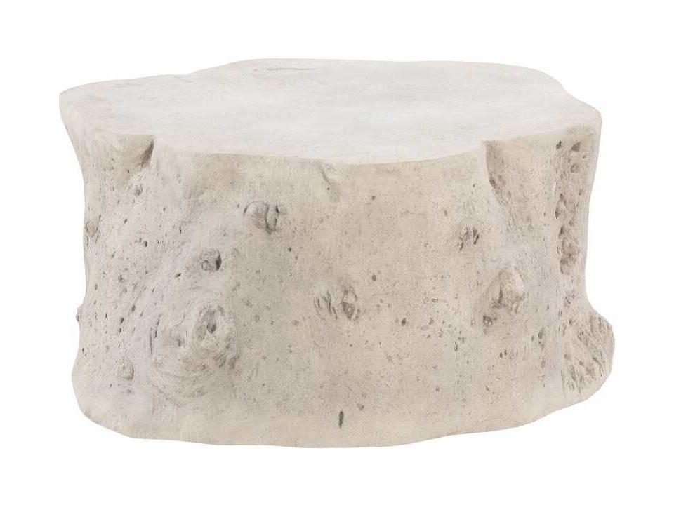 Log Round Roman Stone Coffee Table