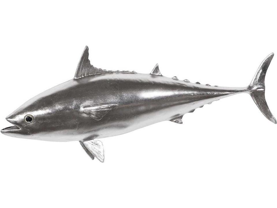 Mackerel Fish 3D Wall Art Sculpture in Silver Leaf Composite