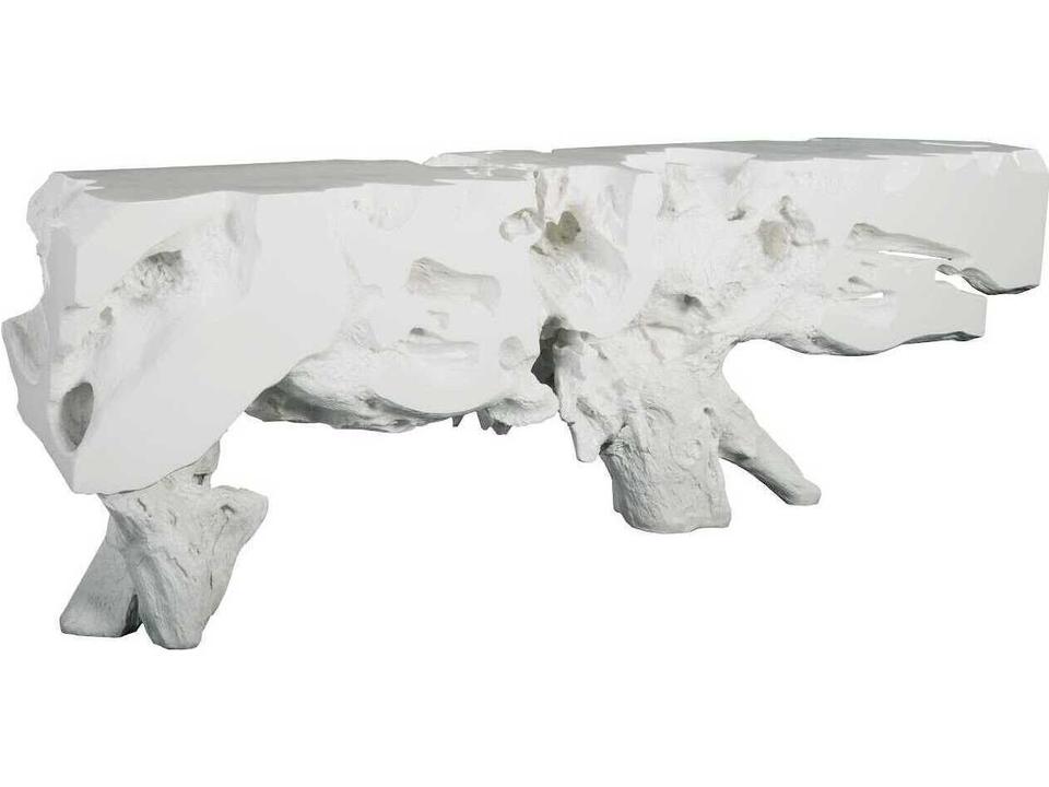 Freeform XL Console Table in Gel Coat White Composite