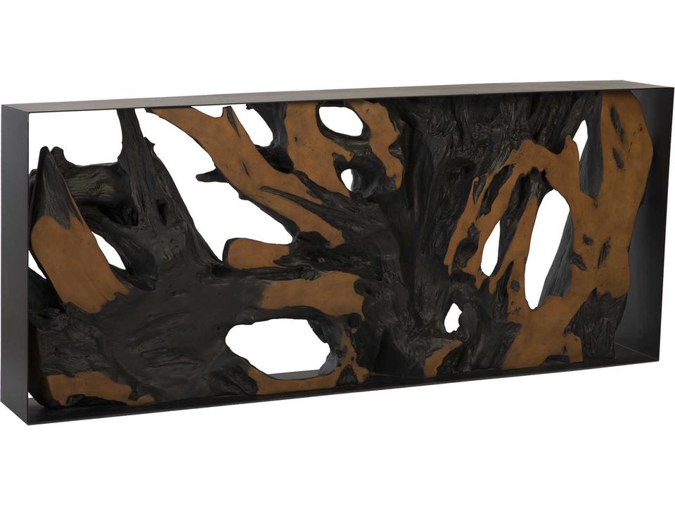 Cast Naturals Console Table Rectangular Black Brown
