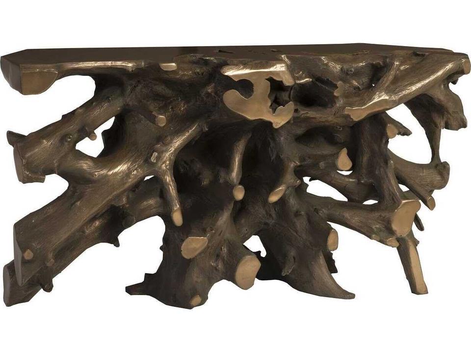 Rectangular Resin Bronze Console Table