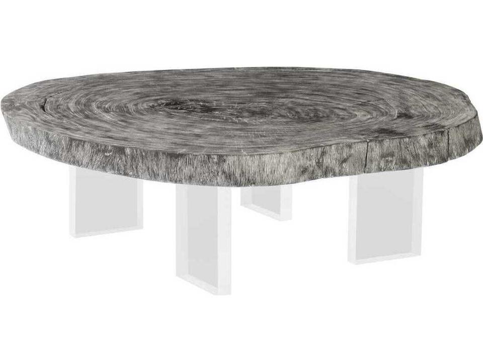 Floating Wood Silver Gray Coffee Table