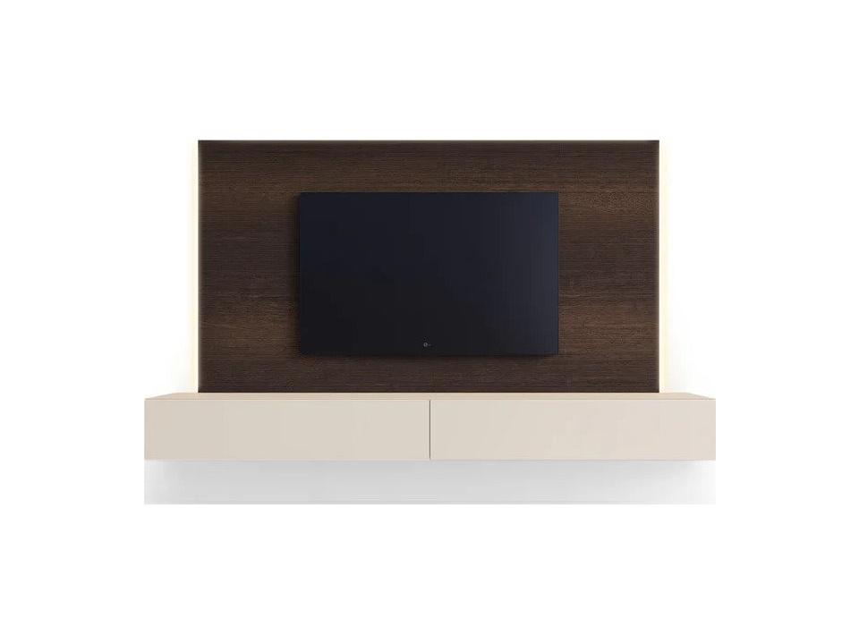 People Wall Unit Comp 94" Burnt Oak/Beige Seta Matt Lacquer