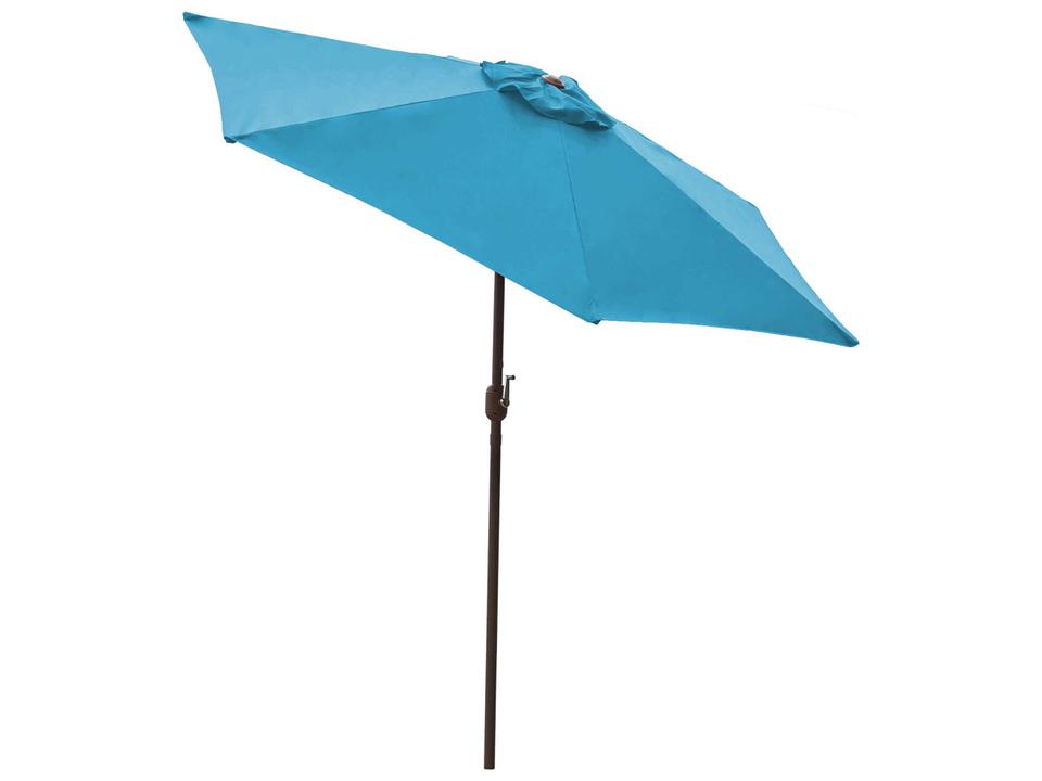 aluminum patio umbrella blie The LED Swilt Featuring a bronze aluminum frame 7.5' Commercial Logo Patio Umbrella