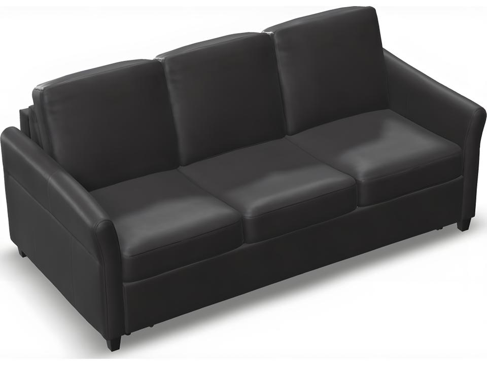 Madeline Leather Upholstery Queen Sofa Bed with Slim Arms
