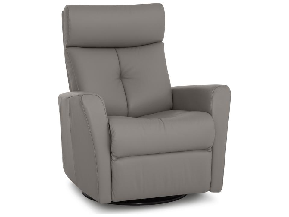 Prodigy II Leather Upholstery Swivel Glider Power Recliner with Power Headrest