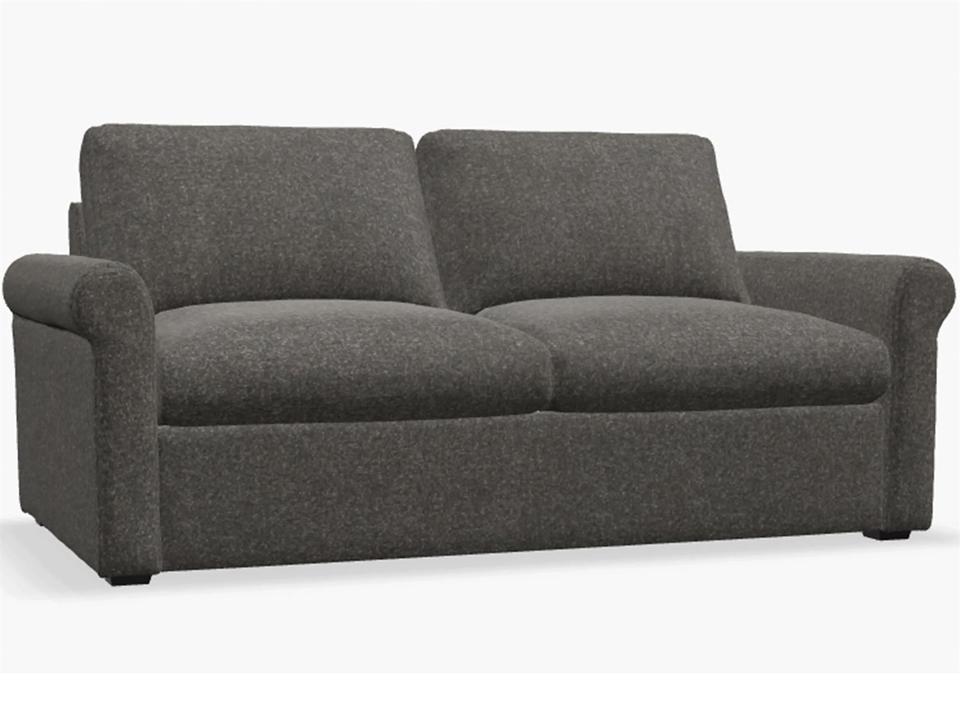 Madison Sleep Roll Arm Leather Upholstery Twin Sofabed