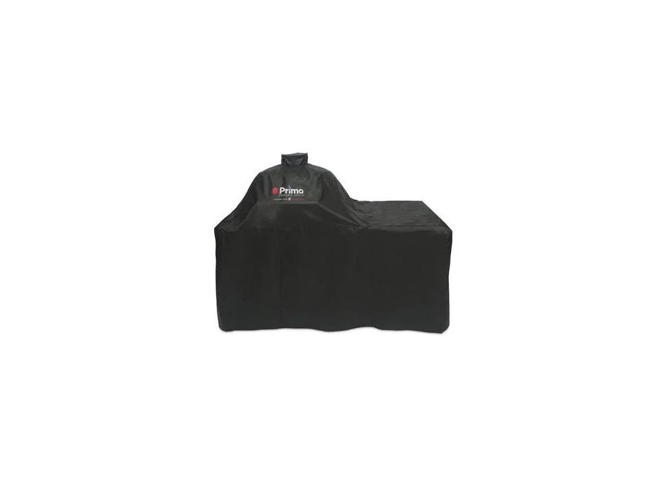 Primo Vinyl Grill Cover for Oval LG 300 and JR 200 with Countertop Table