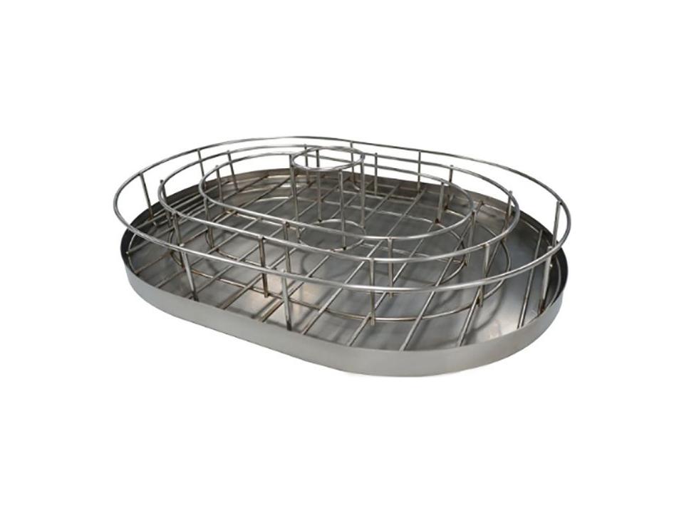 Primo Rib and Chicken Rack with Drip Tray for Oval LG 300 and XL 400 Grills