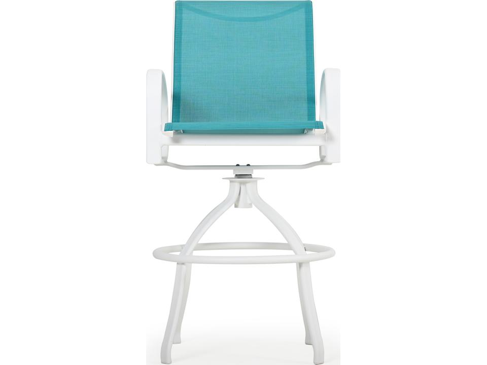 Sandoval Aluminum Sling Swivel Bar Stool in Textured Finish