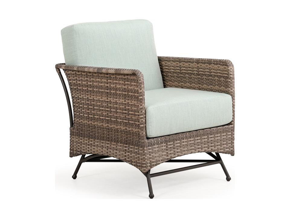 Augusta Wicker Spring Outdoor Lounge Chair