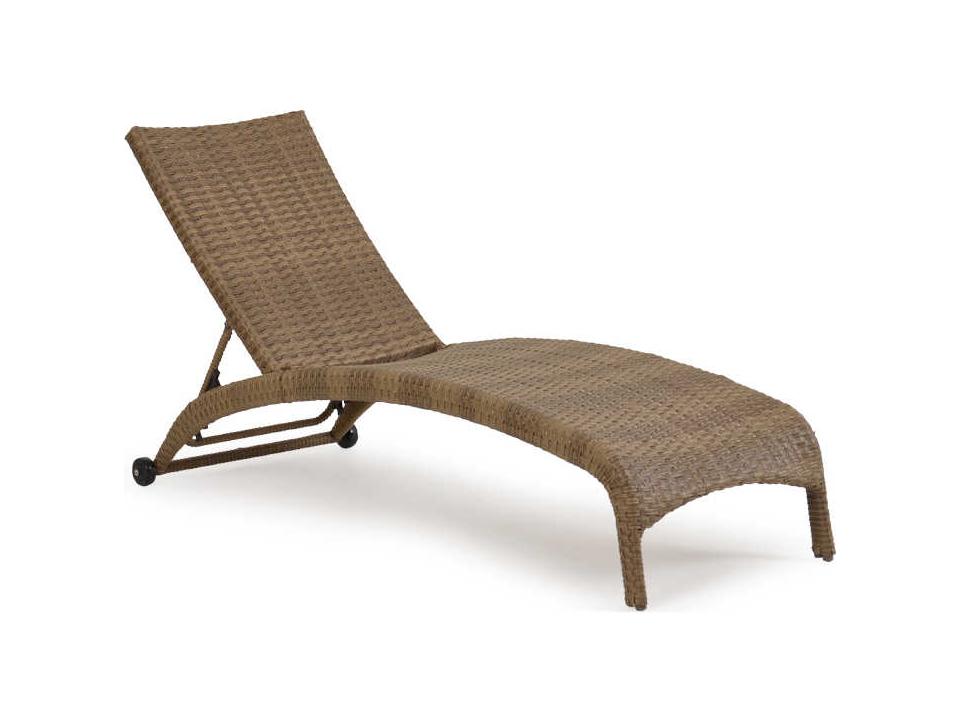 Quick Ship Seaside Wicker Patio Chaise Lounge
