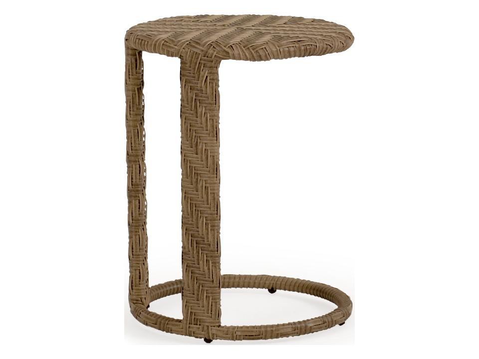 Seaside 24-Inch Round Wicker Tea Table
