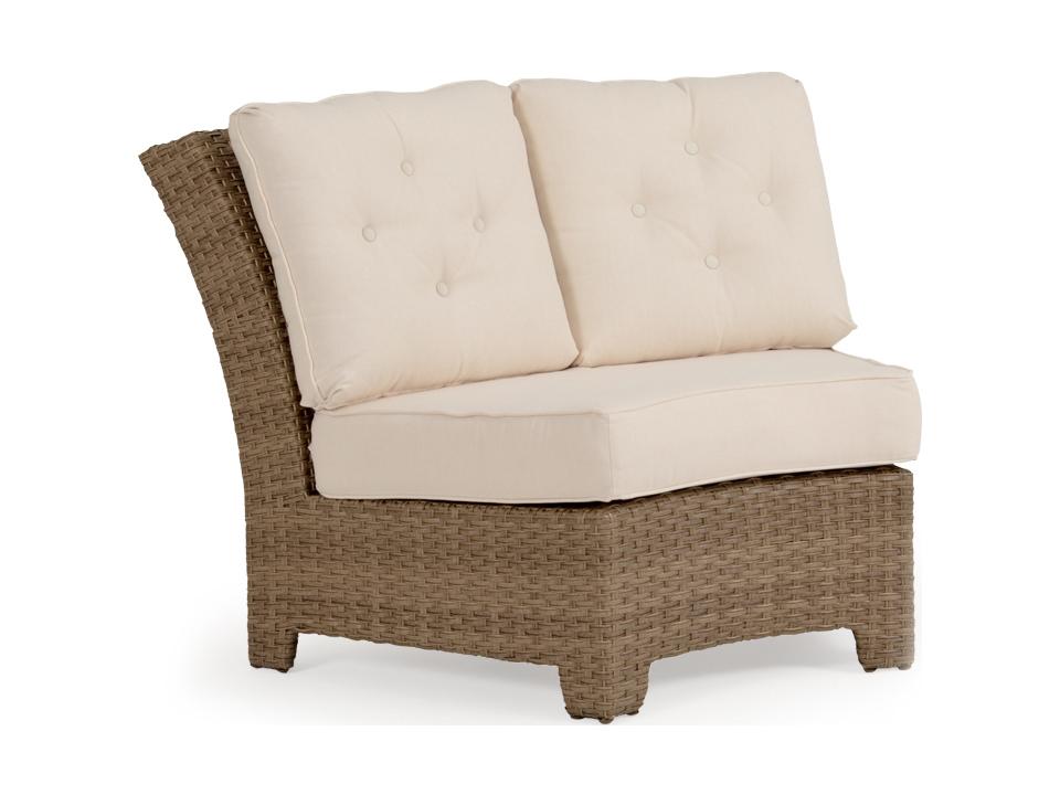 Seaside Wicker 45 Degree Corner Lounge Chair