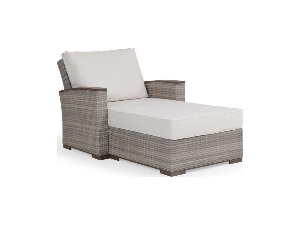 Adair Wicker Patio Chaise and a Half