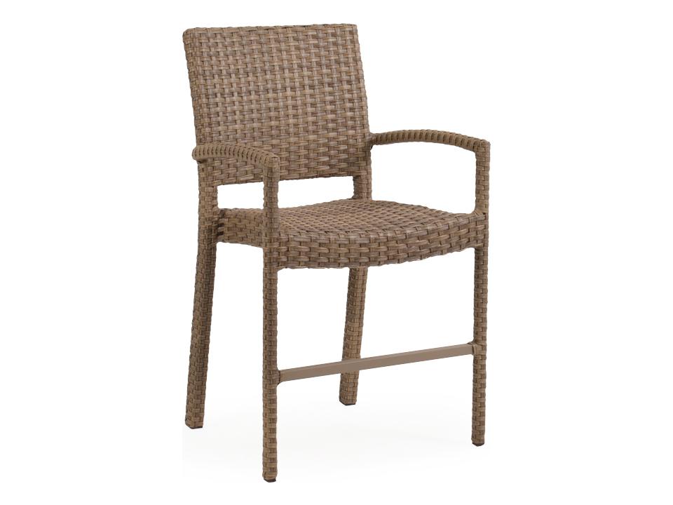 Seaside Wicker Counter Height Stool All-Weather Outdoor
