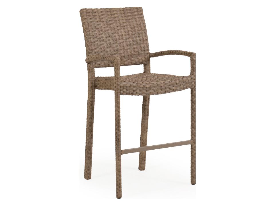 Seaside Wicker Bar Height Stool