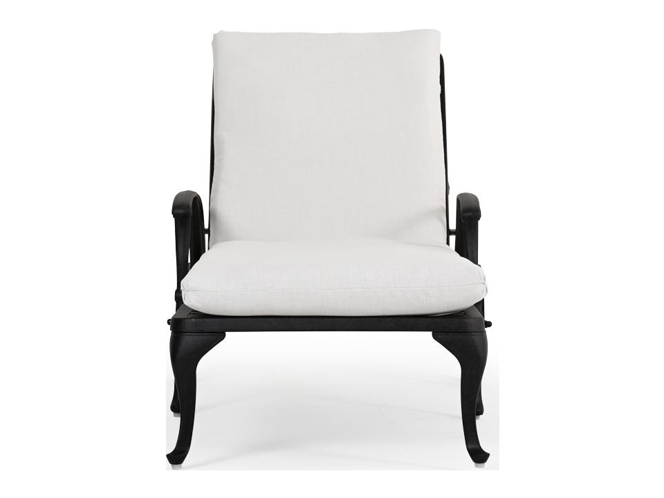 Oxford Cast Aluminum Weathered Black Outdoor Patio Chaise Lounge