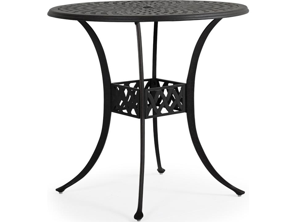 Oxford Cast Aluminum 42-Inch Round Outdoor Bar Table in Weathered Black