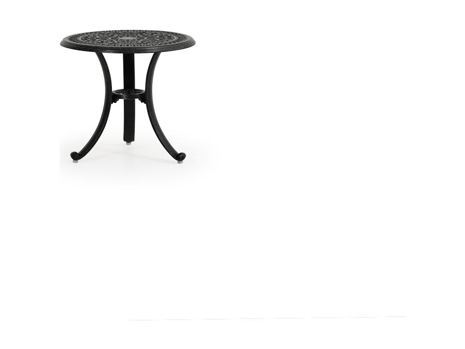 Dauphine Outdoor Round End Table Cast Aluminum