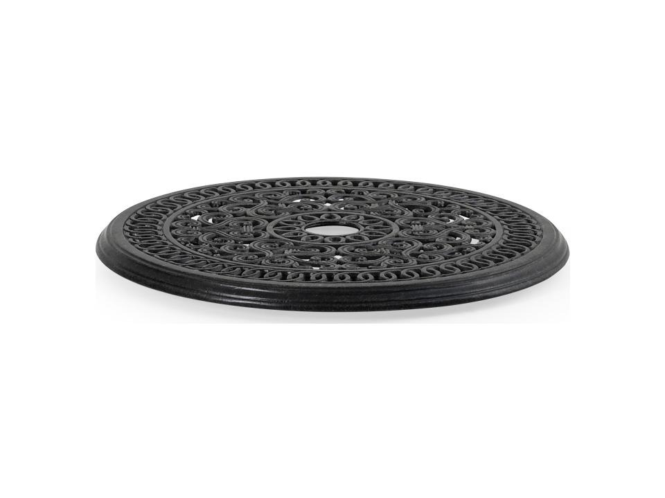 Dauphine 20-Inch Round Cast Aluminum Lazy Susan in Antique Black