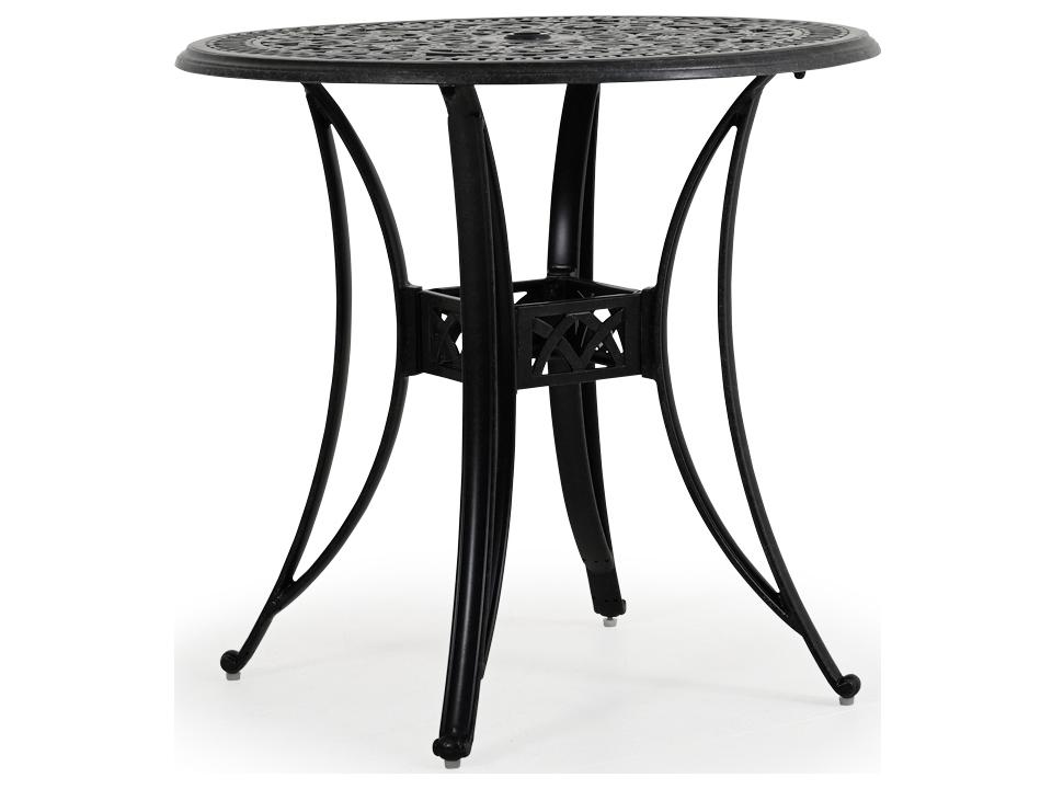 Dauphine 36-Inch Round Cast Aluminum Counter Table with Umbrella Hole