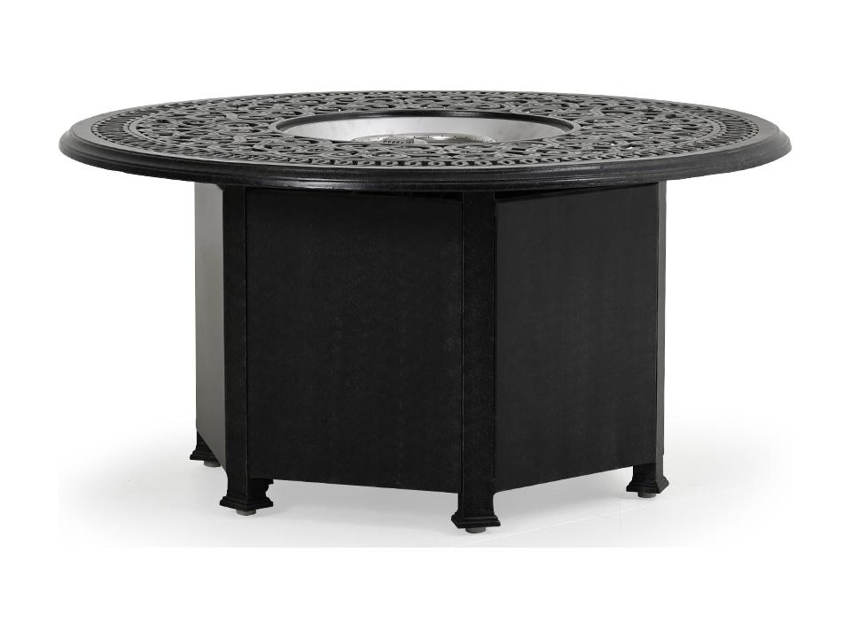 Dauphine Round Cast Aluminum Outdoor Fire Pit Table