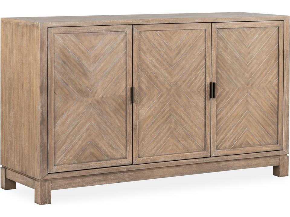 Ainsley 61" Solid Wood Cerused Khaki Sideboard