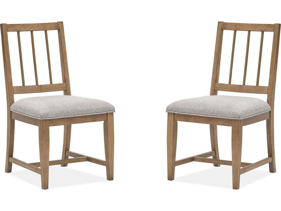 Lindon Oak Wood Brown Armless Dining Chair