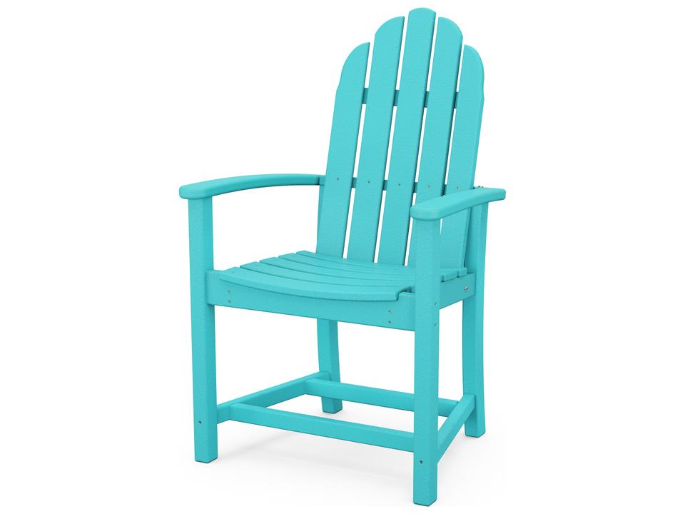 POLYWOOD Classic Adirondack Dining Armchair All-Weather Recycled Plastic